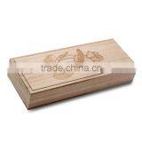 Square Wood Pine Box, Solid Pine Wood Jewelry Box thumbnail-2