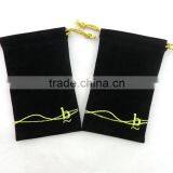 Custom Printed Logo Soft GREY Velvet Jewerly Packing Pouch High Quality Fabric Quality Choice thumbnail-6