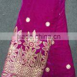 High Quality Velvet Evening Dresses With Lace Pictures African Velvet Lace Fabric thumbnail-1