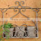 111199FD Metal Wall Hanging Herbs Pots for Garden Decoration
