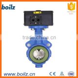 Popular double flange type Pneumatic butterfly valve in water industry