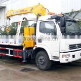 good price dongfeng tow truck with crane for sale