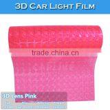 Air Bubble Free Pink 3D Vinyl Car Light Fashion Decoration Sticker thumbnail-2