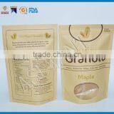 Kraft Pouch Flat Bottom Plastic Stand up Bag With Clear Window thumbnail-5