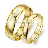 Simple Design Without Stone Pure Gold Wedding Ring thumbnail-2