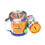 New Design Round Piggy Bank Tin Box for Saving Money