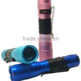 TE113 2015 Promotion Aluminum Zoom in and Out 0.5w Flashlight With Lanyard