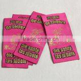 Hot Sale Gold Mark Tag and Straight Cut Woven Label for Cotton Flower Dress thumbnail-3