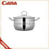 Straight Nostick Glass Lid Stainless Steel Cookware Set thumbnail-3