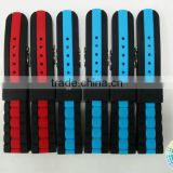 20mm Replacement Black Red Two Color Silicone Rubber DIVER Watch Band Strap
