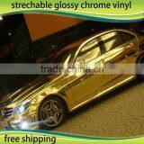 Stretchable Easy Apply Blue Chrome Mirror Car Wrapping Film