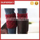 F255 Twisty Knit Pattern Crochet Boot Cuff/wave Pattern Havd Made Cute Boot Cuff thumbnail-4