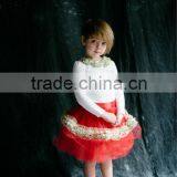 2015 wholesale costume party with fluffy girls dresses red pettiskirt tutu dress for girls party