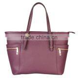 Faux Leather Large Branded Handbag Tote Bag With Zipped Charm thumbnail-3