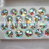 High Quality Low Defect 18mm Round Shape Crystal AB Sew on Crystal Stone thumbnail-2