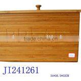 Natural Bamboo Biscuit Storage Canister With Cover thumbnail-1