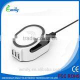 QC3.0 Portable Cell Phone Charger 50W 3 Ports QI Wireless Phone Charger Station for IOS and Android Devices thumbnail-3