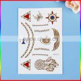 Sexy Body Art Metal Gold Tattoos Custom Flash Metallic Temporary Tattoo thumbnail-1
