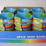 Set of 4 plastic ice cream bowls #TG20042-4PK