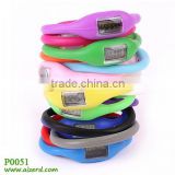 fashion style mini healthy silicone bracelet with pedometer