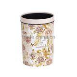 European Style Plastic Leather or Knitted Trash Can Waste Bin Container With Lid 10L thumbnail-4