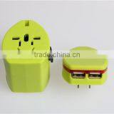 Hot Selling Dual USB Universal Adapter Set With 100mA Output Travel Adapter Set With UK/EU/AU/US Plug for Mobile Phone thumbnail-4