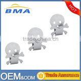 Skull Shape 3M Adhesive Stainless Steel Stick Hook thumbnail-1