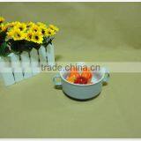 Wholesale Stocked Round With Two Handle Ceramic Soup Bowl thumbnail-2