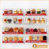 Polyresin Fridge Magnet Miniature Food Series 3D Cup Cake and Donut Set thumbnail-1