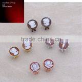 Wholesale 925 Sterling Silver Elegant Handmade Cameo Fairy And Flower Earrings Made in Italy O25 Cameo 16mm thumbnail-1