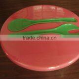 Plastic Salad Mixing Bowl With Pasta Server and Spoon un Saladier Salatschussel thumbnail-3