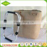 Wholesale Cheap Vintage Foldable Jute Storage Basket Used Jute Bag With Handle thumbnail-4