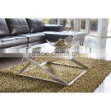 Hot Sales Stainless Steel 201#table Frame Metal Glass Coffee Table High Qualtiy thumbnail-4