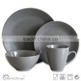 Embossed Dinnerware 16pcs Stoneceramic White Embossed Dinnerware Set Ceramic Embossed Dinnerware thumbnail-5