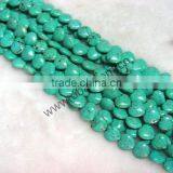 Wholesale Jewelry Fashion Green Facet Shape Turquoise Loose Beads Strand thumbnail-1