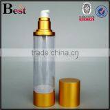 100ml China Factory Price Gold UV Pump Airless Wholesale Cosmetic Bottle Personal Care Lotion Serum Cream Plastic Bottle thumbnail-2