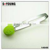 14045 5 Inch Mini Kitchen Food Tongs Silicone Stainless Steel Ice Tongs thumbnail-5