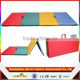 Mixed 4'x10'x2" Thick Folding Panel Gymnastics Mat Gym Fitness Exercise Mat