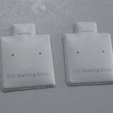 Custom Earring Puff Display Pads White Stud Post thumbnail-3
