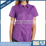 OEM Button Front Dickies Style Women's Short-Sleeve Work Shirt With Button-Flap Chest Pockets thumbnail-5