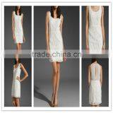 12DR042 2012 Hot Selling Summer Fashion Ladies Casual Ivory Lace Dress thumbnail-1