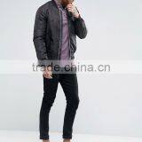 High Quality Custom Long Sleeve Button Placket Men's Polyester Viscose Stretch Knit 200g Slim Fit Casual Purple Polo Shirt thumbnail-4