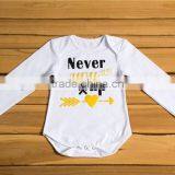 Boutique Baby Long Sleeves Jumpsuit Baby Girl Holiday Clothes Wholesale Children Wear Valentines Petti Romper thumbnail-6