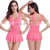Swimdress Bathing Suits Ladies Skirted Swimsuits Swimming Costumes thumbnail-1