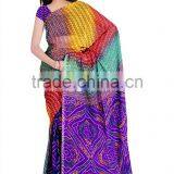 Bandhani Printed Designer Styles Saree With Blouse thumbnail-4