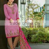 Printed Designer Pink Color Readymade Printed Suits (Pure Cotton ) thumbnail-1