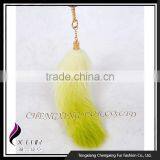 CX-R-34B Wholesale Custom Fashion Dip Dying Fox Fur Metal Keychain thumbnail-3