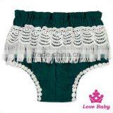 Kids Breathable Cotton Clothes Plain Color Lace Tassles Newborn Baby Size Diaper Infant Beach Shorts thumbnail-2