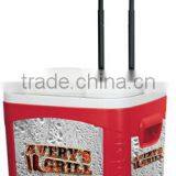 USA Made Igloo Ice Cube 60 Roller Cooler - 60 Quarts (90 Can Capacity), Features Wheels and Telescopic Handle thumbnail-2