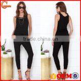 2015 New Style Shirt Top Design for Women Black Romper thumbnail-1